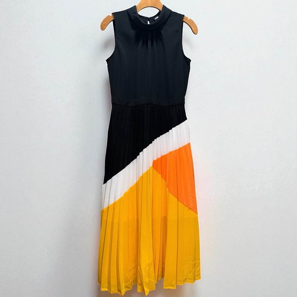 Karl Lagerfeld Black and Multicolor Midi Dress